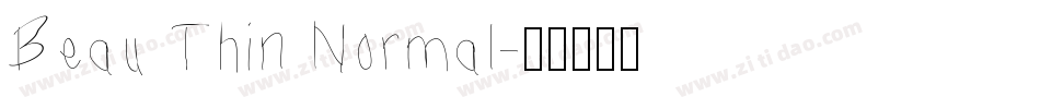Beau Thin Normal字体转换